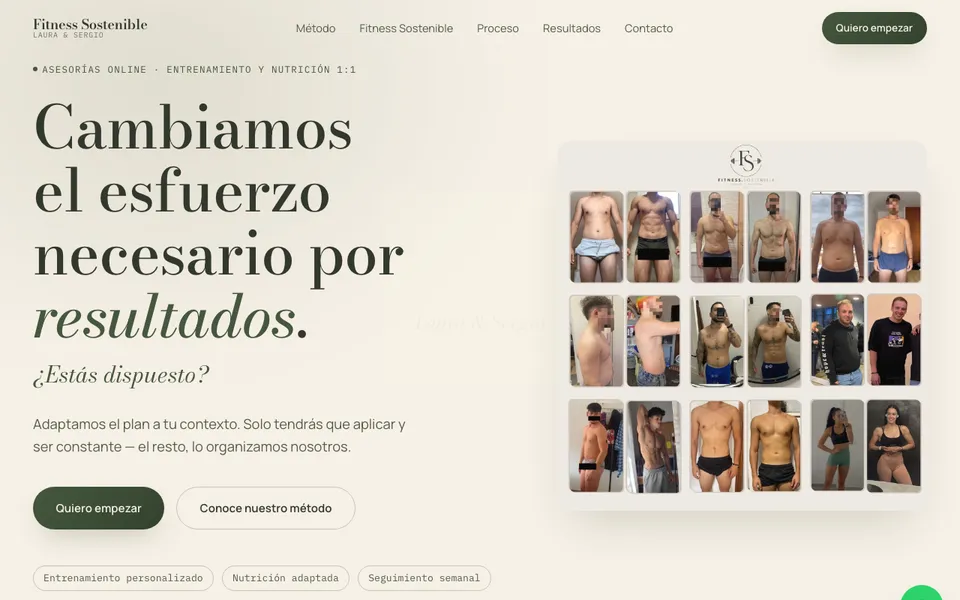 Web de Fitness Sostenible